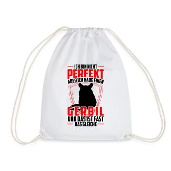 Gerbille m’aime de toute façon Gerbille rongeur - Sac de sport léger - blanc - Devant