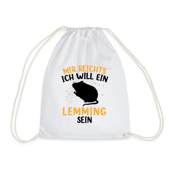 Wants a lemming to be a vole Lemming - Drawstring Bag - white - Front