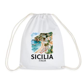 Sicilia Italia, sicilian - Turnbeutel - Weiß - Vorne