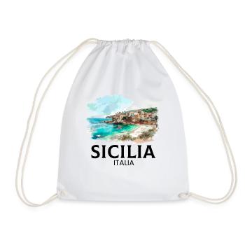 Sicilia Italia, sicilian - Turnbeutel - Weiß - Vorne