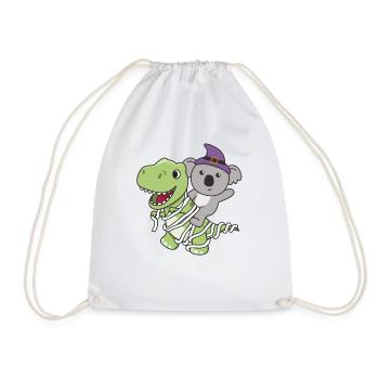 Koala Happy Halloween T-Rex Momie Costume - Sac de sport léger - blanc - Devant