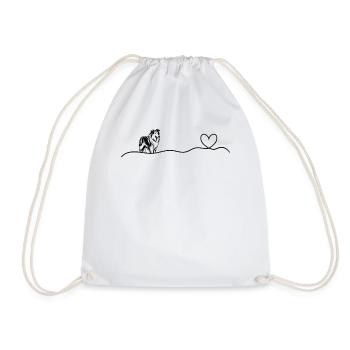 Rough Collie Heartbeat Heart Rough Collie Lover Ro - Sac de sport léger - blanc - Devant