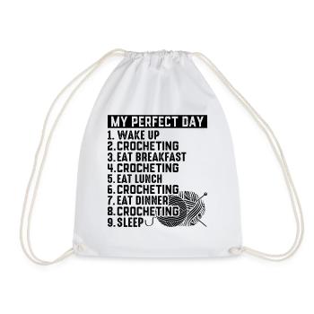 Crochet - My Perfect Day - Crochet Day Plan - Turnbeutel - Weiß - Vorne