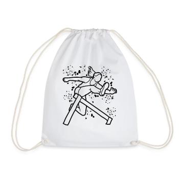 Hurdle Run Obstacle Course Kids Hurdle Run - Drawstring Bag - white - Front