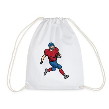 Dessin de garçon de football - Sac de sport léger - blanc - Devant