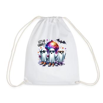Halloween Partner Look Let's Go Ghouls Design - Drawstring Bag - white - Front