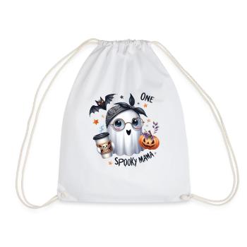 Halloween Partner Look One Spooky Mama Design - Drawstring Bag - white - Front