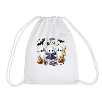 Halloween Partnerlook Teaching My Boos Design - Drawstring Bag - white - Front