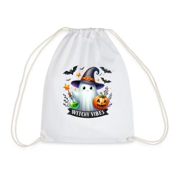 Halloween Partnerlook Witchy Vibes Design - Turnbeutel - Weiß - Vorne
