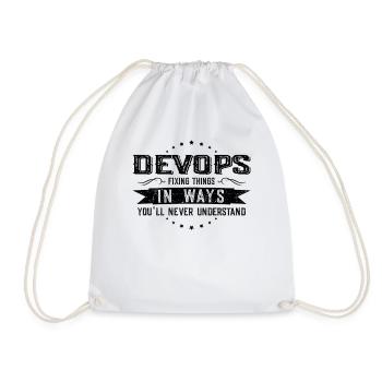 Developer Colleagues Gift Profession Saying Funny - Drawstring Bag - white - Front