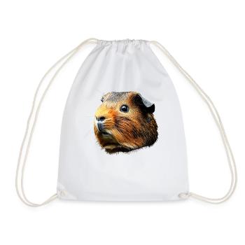 Guinea Pig Rodents Capybara Cute Rodent - Drawstring Bag - white - Front