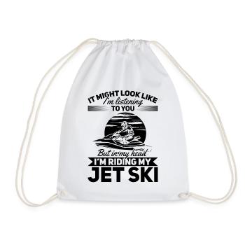 Jetski Racing - Mais dans ma tête, je suis sur mes jets s - Sac de sport léger - blanc - Devant