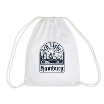 Hamburg - Ich liebe Hamburg! - Turnbeutel - Weiß - Vorne
