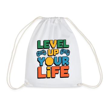 Améliorez votre vie - Motif pour les joueurs - Sac de sport léger - blanc - Devant