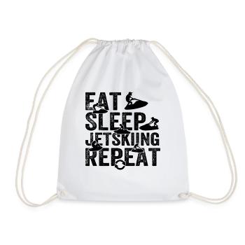 Eat Sleep Jet skiing Repeat - Funny Jetski Racing - Turnbeutel - Weiß - Vorne