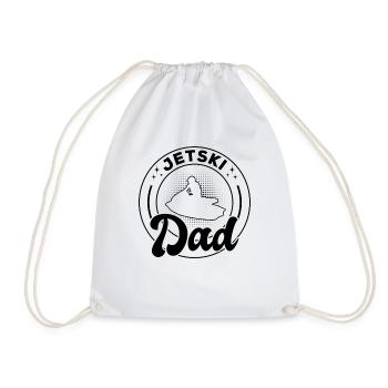 Jet Ski Dad Jet Ski Driver Daddy Jet Ski Rider - Drawstring Bag - white - Front