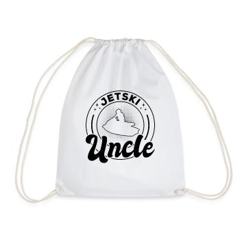 Jet Ski Uncle Jet Ski Driver Uncle Jet Ski Rider - Drawstring Bag - white - Front