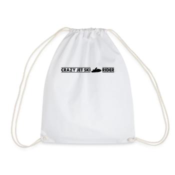 Crazy Jetski Rider - Drawstring Bag - white - Front