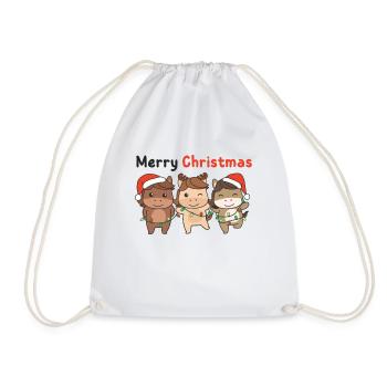 Cheval Noël Hiver Animaux Cheval - Sac de sport léger - blanc - Devant