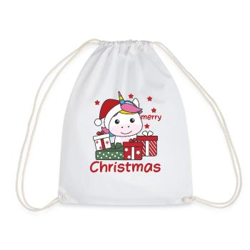 Licorne Cadeau de Noël Animaux d’hiver Licorne - Sac de sport léger - blanc - Devant