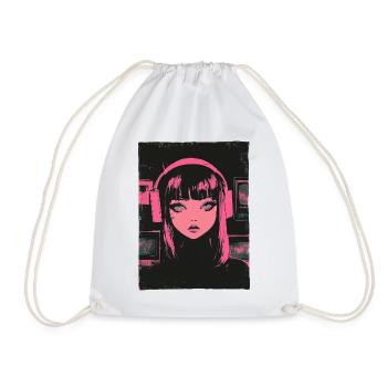 Anime Fille Graphique Pastel Goth Dystopique Grunge - Sac de sport léger - blanc - Devant