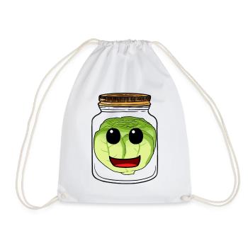Cabbage Cabbage Mason Jar Cook Chefs Kitchen - Drawstring Bag - white - Front
