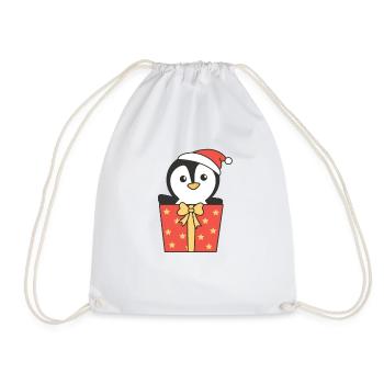 Pingouin Cadeau de Noël Animaux d’hiver - Sac de sport léger - blanc - Devant