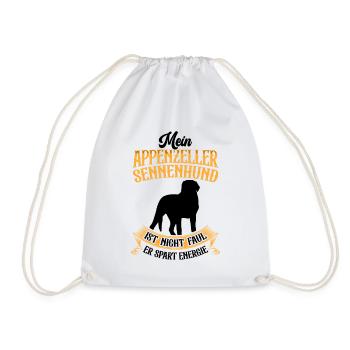 Mountain Dog is not lazy Appenzeller Mountain Dog - Drawstring Bag - white - Front