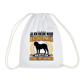 Broholmer Yes, I smell like Broholmer - Drawstring Bag - white - Front