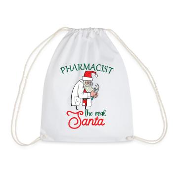 Apothecary the real Santa Christmas - Drawstring Bag - white - Front