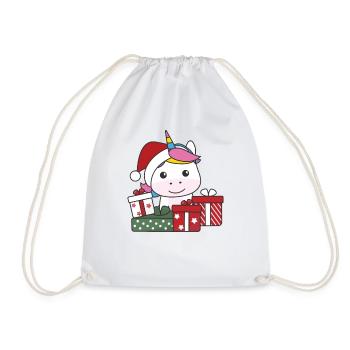 Licorne Cadeau de Noël Animaux d’hiver Licorne - Sac de sport léger - blanc - Devant