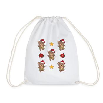 Ours Noël Hiver Animaux Ours - Sac de sport léger - blanc - Devant