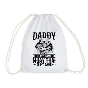 Papa est mon nom Muay Thai est mon jeu - Dad Muay T - Sac de sport léger - blanc - Devant