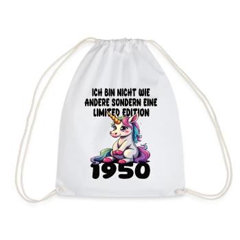 Edition Limitée 1950 Anniversaire Né 1950 - Sac de sport léger - blanc - Devant