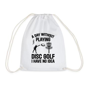Une journée sans jouer au disc golf, je n’en ai aucune idée - D - Sac de sport léger - blanc - Devant