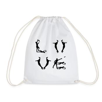 Love Disc Golf - Disc Golfer Disc Golfing - Turnbeutel - Weiß - Vorne