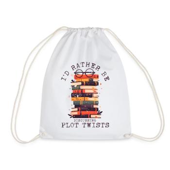 I'd Rather Be Discussing Plot Twists Lesen Buch - Turnbeutel - Weiß - Vorne