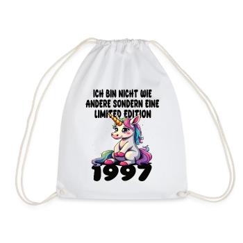 Limited Edition 1997 Geburtstag 1997 Geboren - Turnbeutel - Weiß - Vorne