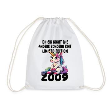 Limited Edition 2009 Geburtstag 2009 Geboren - Turnbeutel - Weiß - Vorne