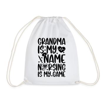 Grand-mère est mon nom, l’allaitement est mon jeu - Infirmière Gran - Sac de sport léger - blanc - Devant