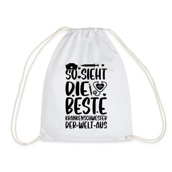 So sieht die beste Krankenschwester der Welt aus - Turnbeutel - Weiß - Vorne