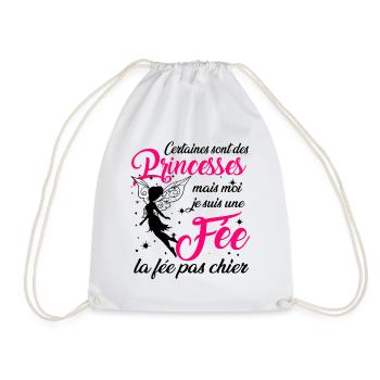 Certaines sont des princesses mais moi je suis fée - Sac de sport léger - blanc - Devant