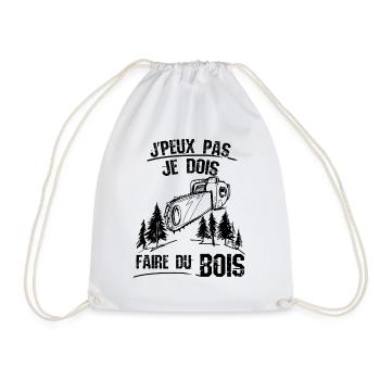 Je peux pas je dois faire du bois - Sac de sport léger - blanc - Devant