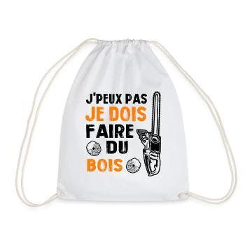 J'peux pas je dois faire du bois - Sac de sport léger - blanc - Devant