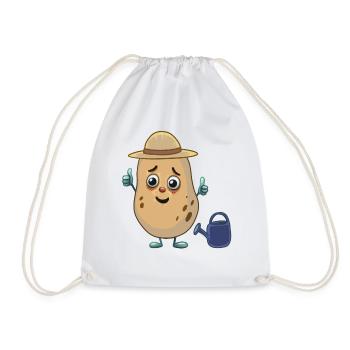 Potato, Farmer, Vegetable, Hobby Gardener, Garden - Drawstring Bag - white - Front