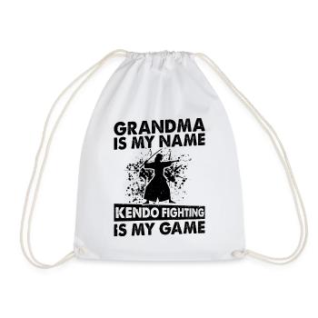 Kendo, mamie, c’est mon nom, le combat Kendo, c’est mon jeu - Sac de sport léger - blanc - Devant