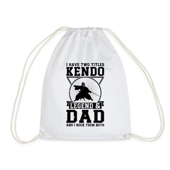 I have two titles Kendo Legend & Dad and I rock th - Turnbeutel - Weiß - Vorne