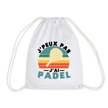 I can't I have padel - Drawstring Bag - white - Front