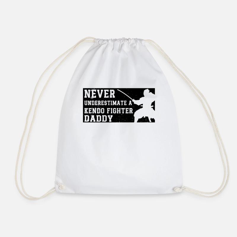 Never underestimate a Kendo Fighter daddy Kendo Wr - Turnbeutel - Weiß