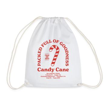 Candy cane Nutritional - Drawstring Bag - white - Front